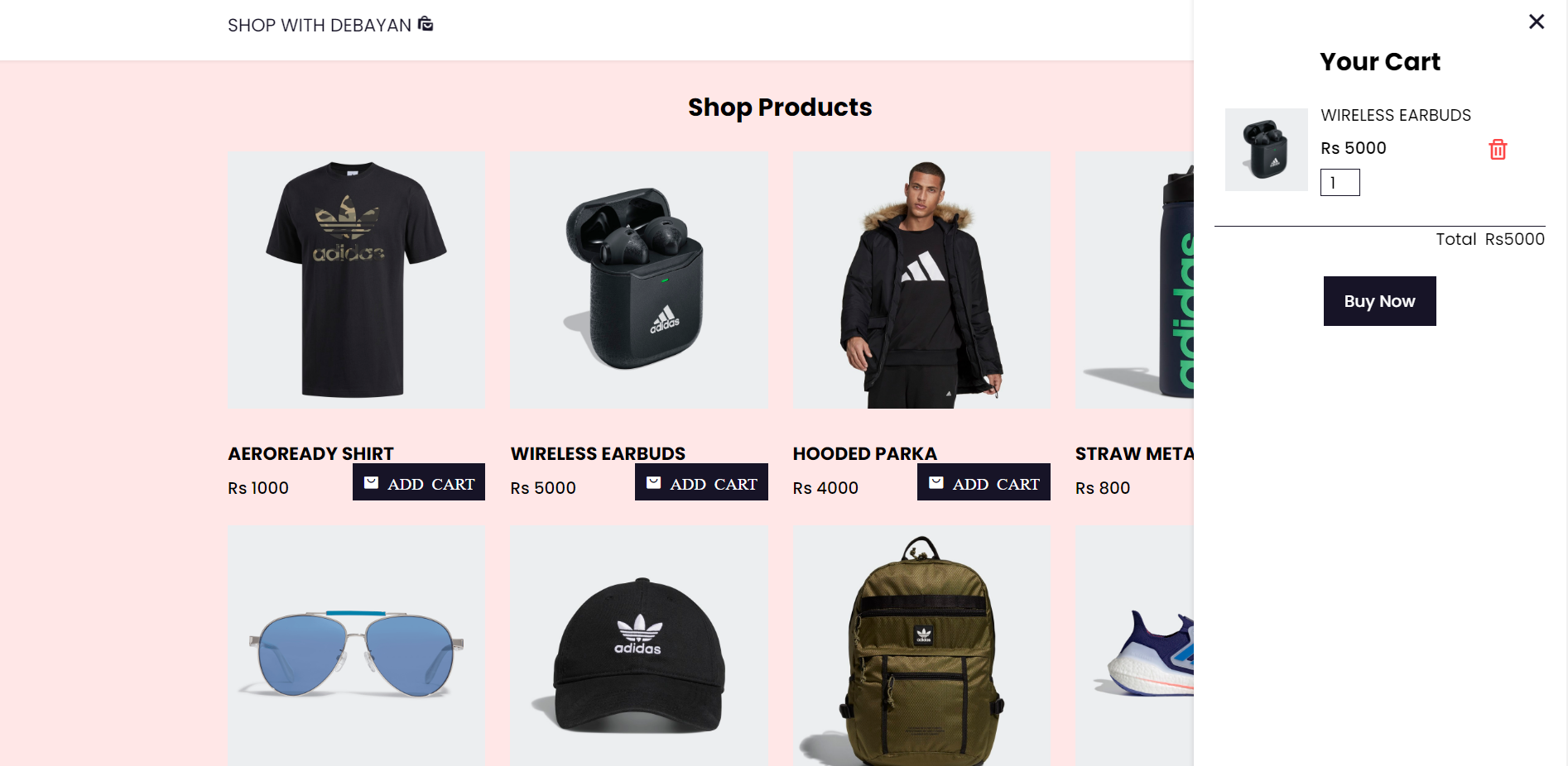 Create E-commerce website
